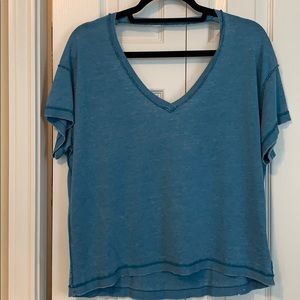 Blue free people top